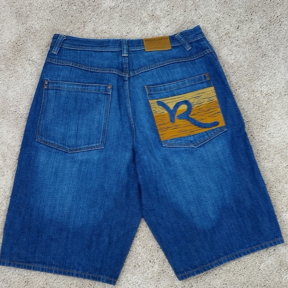 Rocawear Jean Shorts Mens Size 36 Y2K Hiphop Fashion Urban Summer Style - Picture 7 of 14